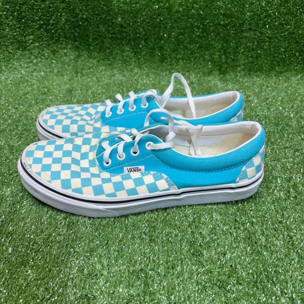 Vans Era 59 blue and white checkerboard sneakers shoes Women’s size 8